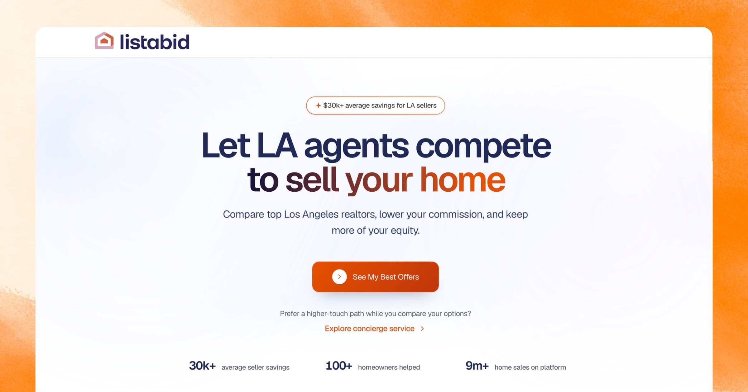 ListaBid homeowner signup case study